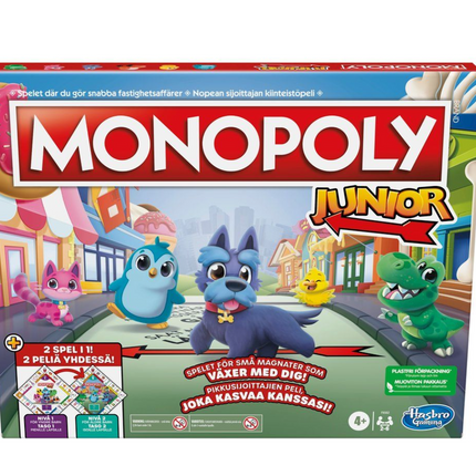 Hasbro Games Monopoly Junior peli FI/SE