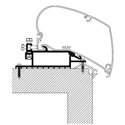 Thule adapteri katto Omnistor 6/9-serie 308299