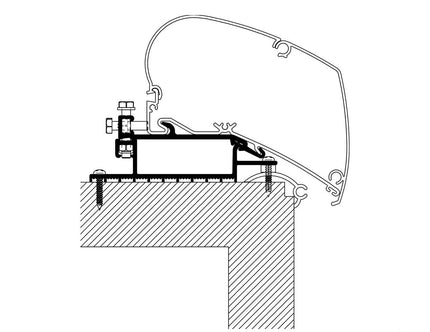 Thule adapteri katto Omnistor 6/9-serie 308299