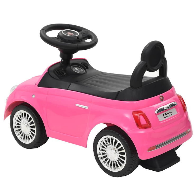 Åkbil Fiat 500 rosa